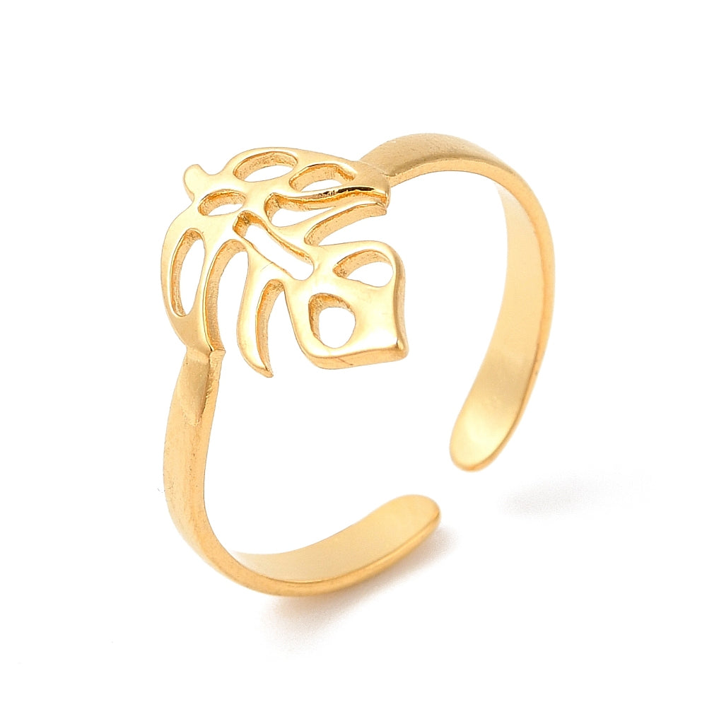 Ring mit Monstera - Blatt