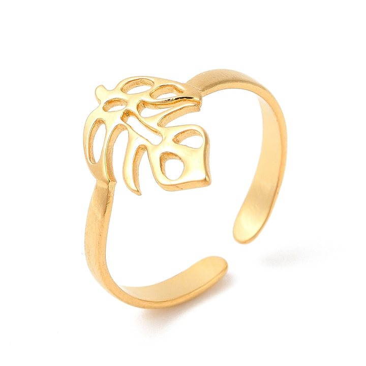Ring mit Monstera - Blatt