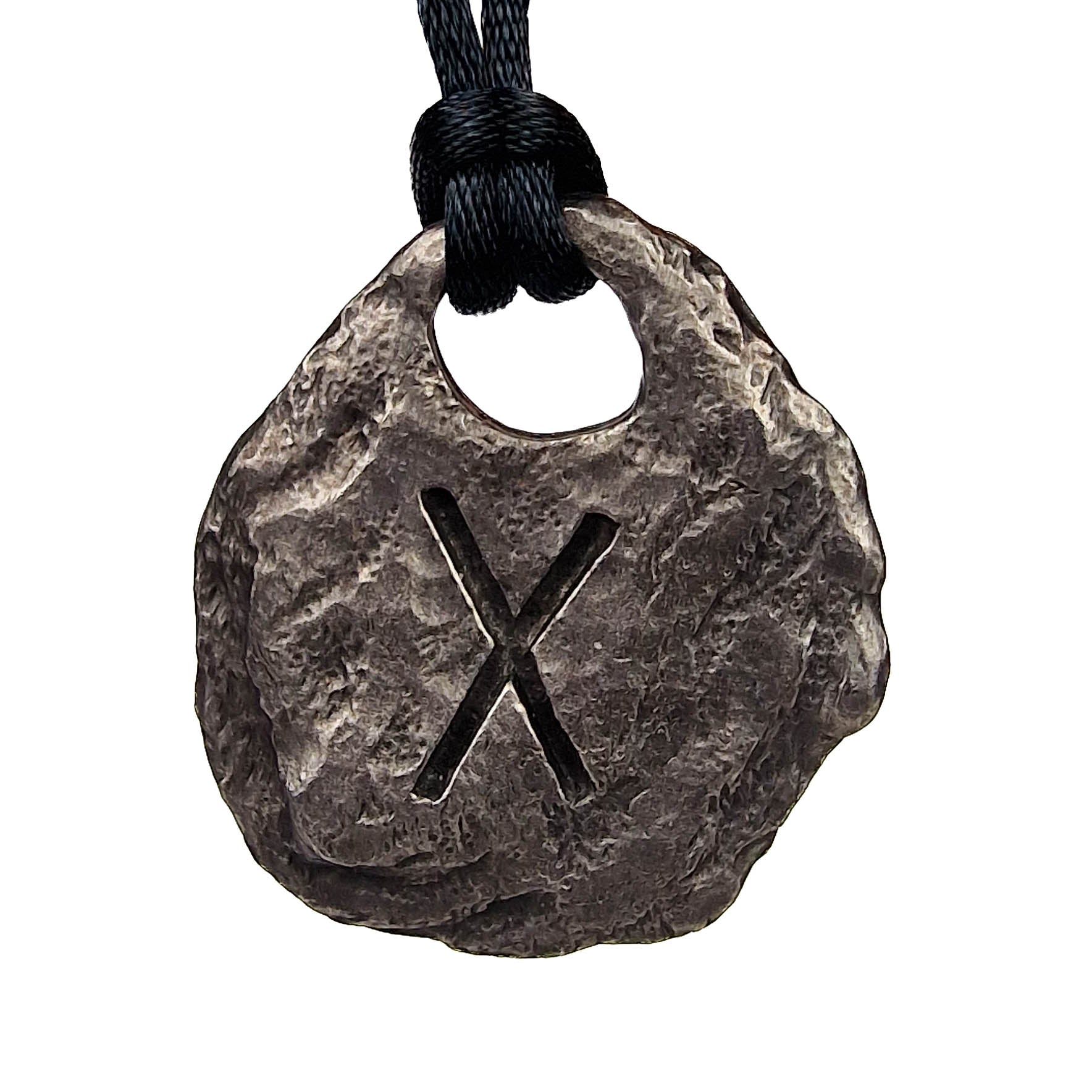 GIBOR - Rune aus Zinn, Kettenanhänger – Jaro Silberstreif